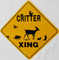 Critter Woodland/Wildlife Xing / 12"x12" / Yellow & Black