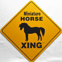 Miniature Horse Xing / 12" x 12" / Yellow & Black