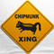 Chipmunk Xing  /  12" x  12" / Yellow & Black