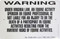 Warning Sign Liability Virginia / Wht & Blk / 12"H x18"W