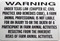Warning Sign Liability Texas / Wht & Blk / 12"H x18"W