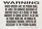 Warning Sign Equine Liability Oregon / 12"x18" / Wht & Blk