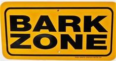 BARK ZONE / 6"x12" / Yellow & Black