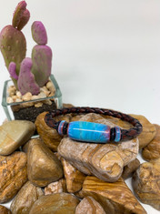 Hot Springs Leather and Bead Bracelet