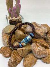 River Leather and Bead Bracelet