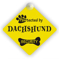 Pawtected By Dachshund Security Sign