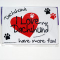 I love My Dachshund 2 in 1 Car or Refrigerator Magnetic Picture Frame And Magnet