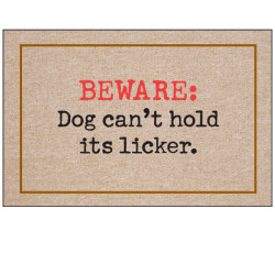 Beware: Dog can't hold its licker Doormat