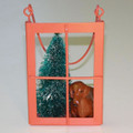 Red Shorthair Dachshund In The Window Christmas Ornament