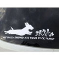 My Dachshund Ate Your Stick Family Window Decals