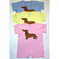 These dachshund onesies are available in 3 colors