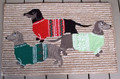 Dachshunds With Sweaters Doormat