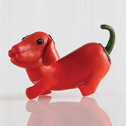 Red Bell Pepper Dachshund Figurine