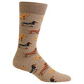Men's Hemp Colored Dachshund Socks