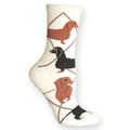 Red and Black & Tan Dachshunds on Natural Socks
