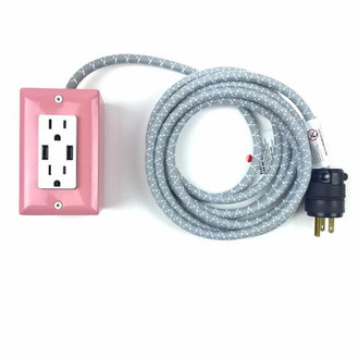 USB Power Cord Pink and Grey