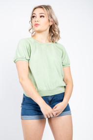 Project Social Tee City Short Sleeve Sweatshirt in Desert Sage