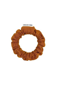 Chelsea King French Ribbed Thins Scrunchie in Caramel