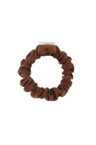 Chelsea King Luxe Thins Scrunchie in Moka