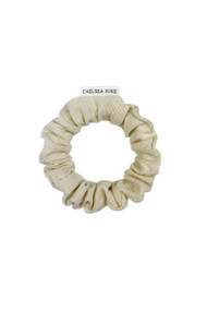 Chelsea King Luxe Thins Scrunchie in Pearl