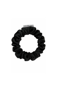 Chelsea King Satin Sleep Thins Scrunchie in Black