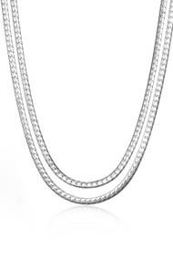 Jenny Bird Priya Double Strand Necklace in Oxidized Silver