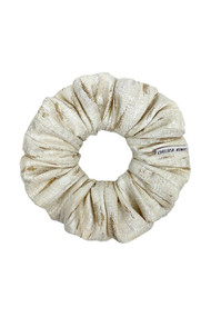 Chelsea King Parella Jacquard Scrunchie in Champagne