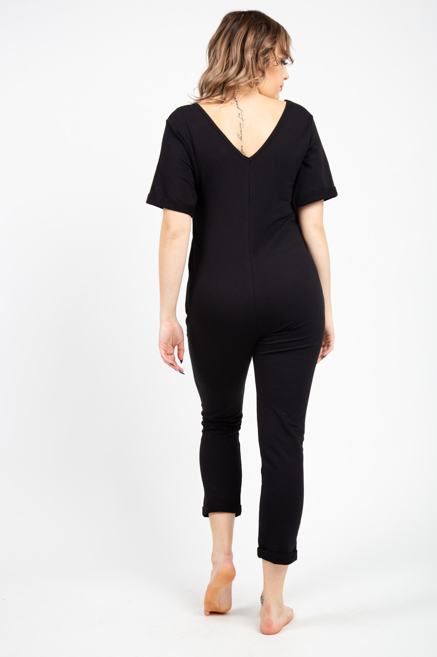 サロペット・オーバーオール・オールインワン theredthread S drape romper black BLACK THEREDTHREAD S DRAPE ROMPER Cassidy Black Off Shoulder