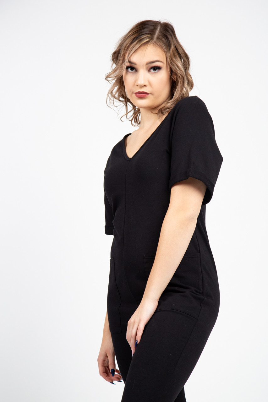 Theredthread S　黒 drape romper THEREDTHREAD / ザレッドスレッド】S drape romper