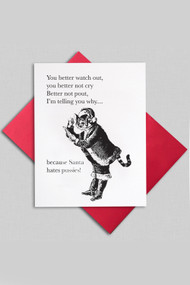 Cardideology Santa Hates Pussies Card