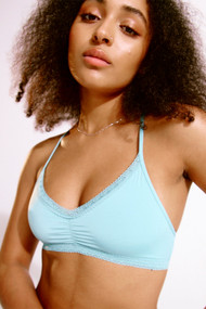 Blush Racerback Bralette in Aqua