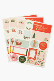 Rifle Paper Co. Pack of 3 Deck The Halls Stickers & Labels