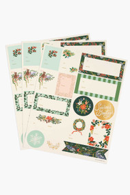 Rifle Paper Co. Pack of 3 Winter Floral Stickers & Labels