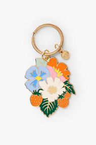 Rifle Paper Co. Strawberry Fields Enamel Keychain