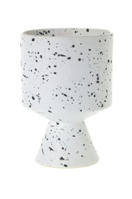 De Vil Pot in White Speckle 6"