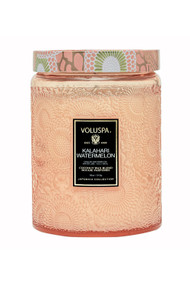 Voluspa Large Glass Jar Candle in Kalahari Watermelon