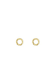 Mimi & Marge Hammered Circle Stud in Gold