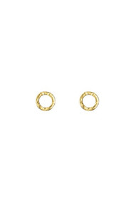 Mimi & Marge Hammered Round Stud in Gold