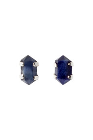 Mimi & Marge Faceted Blue Sapphire Stud