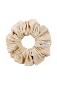 Chelsea King French Ribbed Scrunchie in Nude Blush