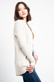 Black Tape Cardigan in Soft Almond