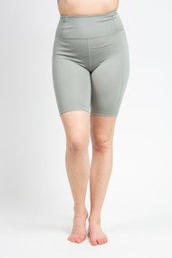 Girlfriend Collective High Rise Bike Short in Agave