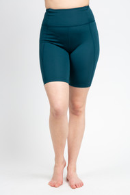 Girlfriend Collective High Rise Bike Short in Globe