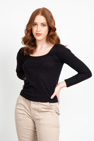 Z Supply Mariko Rib Top in Black