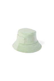 Lack Of Color Wave Bucket in Mint Green Terry