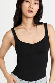 Z Supply Bustier Tank in Black