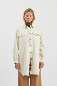 Minimum Fuzzy Overshirt in Wheat