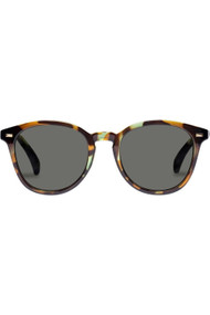 Le Specs Bandwagon Sunnies in Forest Tortoise + Green