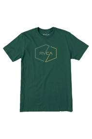 RVCA Halfway Tee in Hunter Green