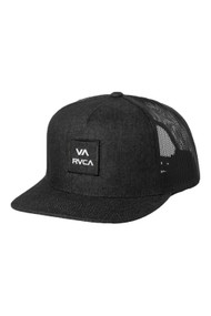 RVCA All The Way Trucker Hat in Black + White